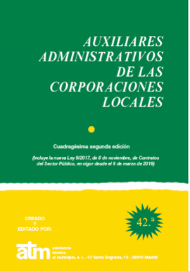 AUXILIARES ADMINISTRATIVOS DE LAS CORPORACIONES LOCALES EDICION 42