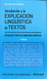 INTRODUCCION A LA EXPLICACION LINGUISTICA DE