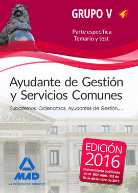 AYUDANTE DE GESTI�N Y SERVICIOS COMUNES. PERSONAL LABORAL DE MINISTERIOS. GRUPO