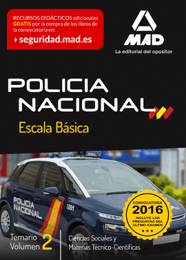 POLICA NACIONAL ESCALA BSICA. TEMARIO VOLUMEN 2
