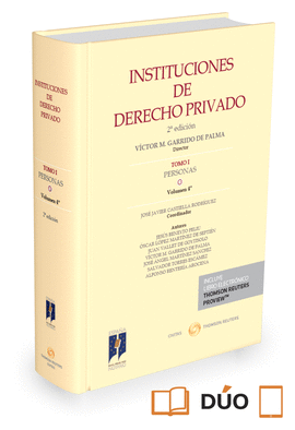 INSTITUCIONES DE DERECHO PRIVADO. TOMO I PERSONAS. VOLUMEN 4º ( PAPEL + E-BOOK )