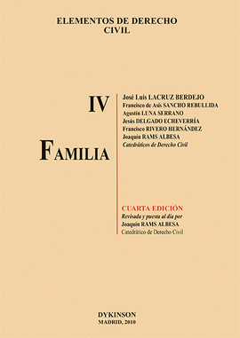 ELEMENTOS DE DERECHO CIVIL. FAMILIA