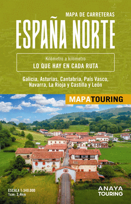 MAPA DE CARRETERAS DE ESPA�A NORTE 1:340.000