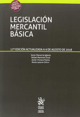 LEGISLACIN MERCANTIL BSICA. 17 ED. ACTUALIZADA 9 AGOSTO 2018