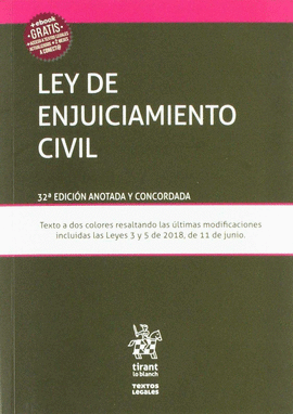 LEY DE ENJUICIAMIENTO CIVIL 32 EDICIN ANOTADA Y CONCORDADA