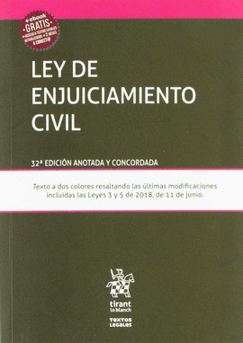 LEY DE ENJUICIAMIENTO CIVIL 32� EDICI�N ANOTADA Y CONCORDADA