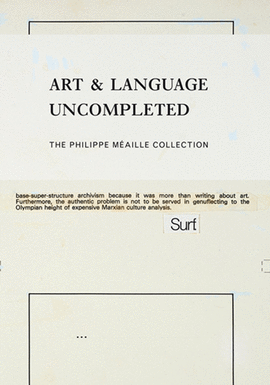 ART AND LANGUAGE UNCOMPLETED