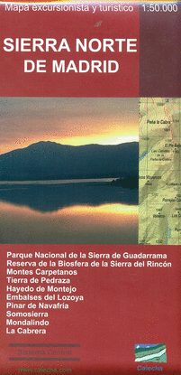 SIERRA NORTE DE MADRID. MAPA EXCURSIONISTA Y TURSTICO