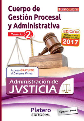 CUERPO GESTIN PROCESAL Y ADVA ADMINISTRACIN DE JUSTICIA TURNO LIBRE. TEMARIO V