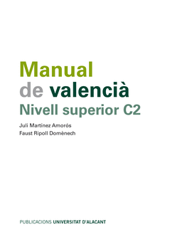 MANUAL DE VALENCI�