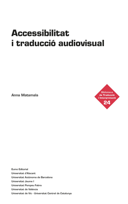 ACCESSIBILITAT I TRADUCCI AUDIOVISUAL