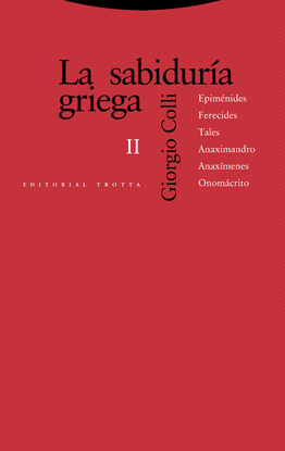 LA SABIDURA GRIEGA II