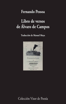 LIBRO DE VERSOS DE �LVARO DE CAMPOS