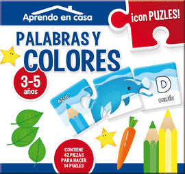 APRENDO EN CASA LAS PALABRAS Y LOS COLORES PUZLES EDUCATIVOS (3-5 A�OS)