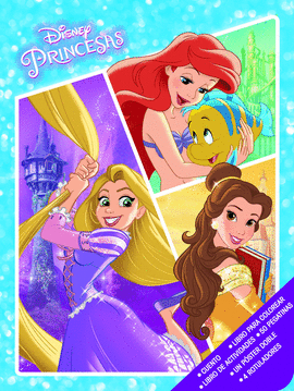 PRINCESAS. CAJA MET�LICA. RAPUNZEL, ARIEL Y BELLA