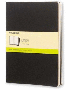 LIBRETAS CAHIER NEGRAS XL  LISAS (SET DE 3)