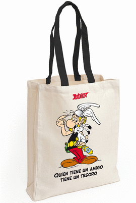 BOLSA  DE TELA AST�RIX. QUI�N TIENE UN AMIGO TIENE UN TESORO