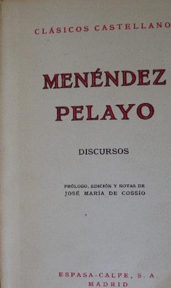 DISCURSOS DE MENENDEZ PELAYO