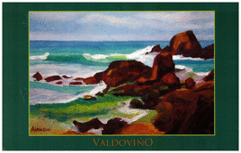 VALDOVI�O POSTAL OLEO SOBRE TABLA 
