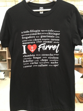 CAMISETA FERROL A TODO FILISP�N NEGRA. TALLA XL