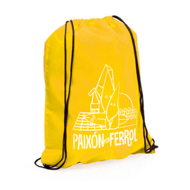 MOCHILA DE CUERDAS SEMANA SANTA  PAIXN POR FERROL. AMARILLA