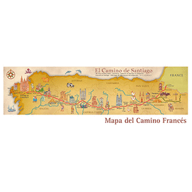MAPA DEL CAMINO DE SANTIAGO FRANC�S