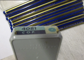 CAJA GOLDFABER 4081 DOCE L�PICES 4080 COLOR AZUL FABER CASTELL ALEMANIA A�O 1967