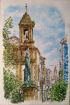 LMINA FERROL IGREXA DE DOLORES E MARQUS DE AMBOAGE 40X30 CM