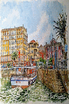 L�MINA FERROL ATRAQUE LANCHA DE MUGARDOS 40X30 CM