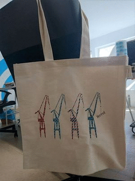BOLSA BLANCA DE TELA GRUAS FERROL