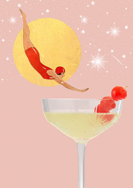 L�MINA COCTEL MARGARITA. MARY DE LIRIOS