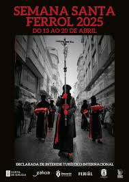 CROMOS SEMANA SANTA FERROL 2025. SOBRE CON 5 CROMOS