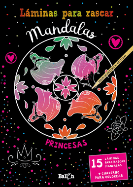 PRINCESAS LAMINAS PARA RASCAR MANDALAS