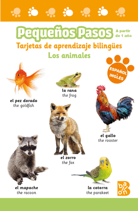 PEQUEOS PASOS -TARJETAS DE APRENDIZAJE BILINGES - LOS ANIMALES