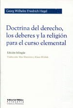 DOCTRINA DEL DERECHO, LOS DEBERES Y LA RELIGIN PARA EL CURSO ELEMENTAL