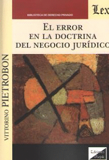 EL ERROR EN LA DOCTRINA DEL NEGOCIO JUR�DICO