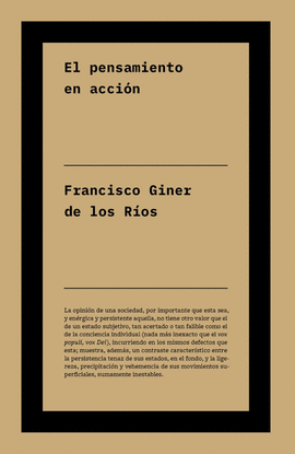 EL PENSAMIENTO EN ACCI�N