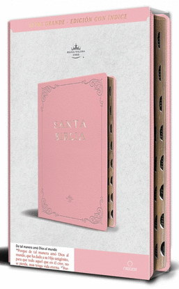 BIBLIA RVR 1960 SIMIL PIEL ROSADA TAMA�O MANUAL NOMBRES DE DIOS